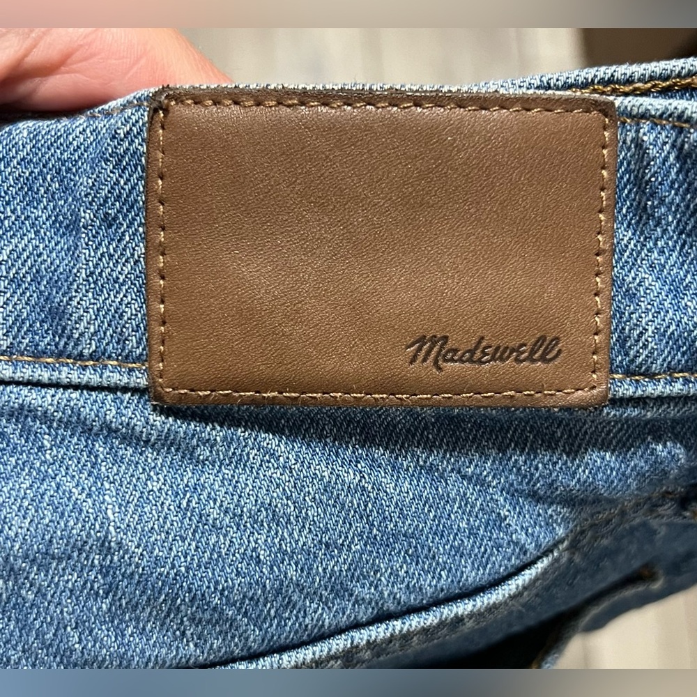 Madewell The Perfect Vintage Jean High Rise Raw Hem Denim Straight Leg - Picture 11 of 15